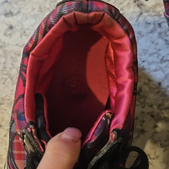 Coach Finch High Top Pink Plaid Sneaker - Picture 6 of 12